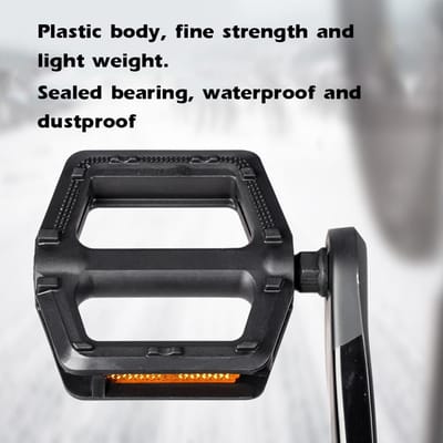 1 Paire Pédales de Vélo de Haute Qualité Portables Plastique Vélo de Route Double Pédales Vélo VTT Pièces noir