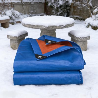 Waterdicht Zeildoek - Dekzeil Beschermhoes - Buiten Beschermen - Versterkte Ogen - 90 x 120 cm - Blauw