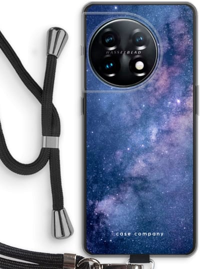 Case Company® - Hoesje met koord geschikt voor OnePlus 11 hoesje met Koord - Nebula - Telefoonhoesje met Zwart Koord - Bescherming aan alle Kanten en Over de Schermrand