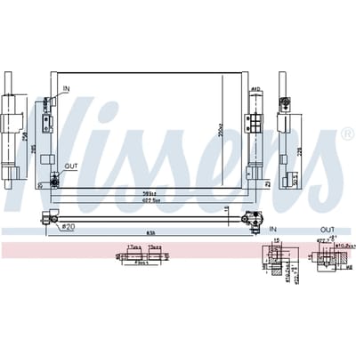 Condensator, airconditioning NISSENS 941298