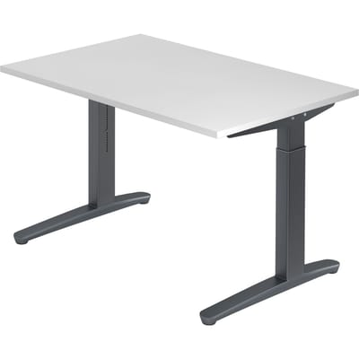 XTRA XB 12 GG | Bureau - Wit 120x80 Tafelhoogte I In hoogte verstelbaar