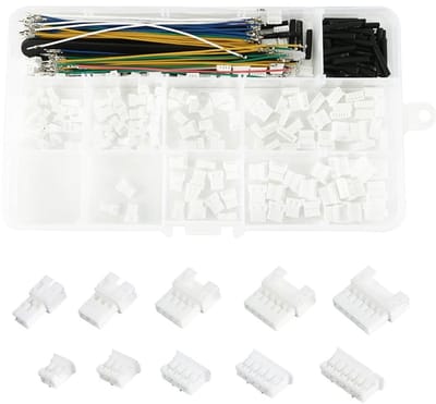 Allecto - 1,25 mm pitch connectoren - voorgeknepen kabelset - 13 cm draad - mannelijk en vrouwelijk - geschikt voor Pixhak en APM2.8 - veelzijdige ...