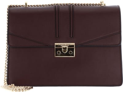 SEIDENFELT MANUFAKTUR Avondtas Schoudertas Roros Big Oxblood / Gold Wijnrood