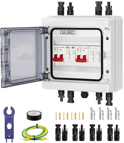 Novari - PV combiner box - Elektra - Zekeringkast - Schakelkast - Meerlaagse beveiliging - Waterdicht en UV-bestendig - 1000V