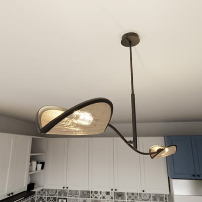 LOTUS 2 BLACK/RATTAN