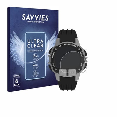 Savvies - Screenprotector voor Timex Ironman TW5M63200 - Folie Beschermfolie transparant 6 Stuks
