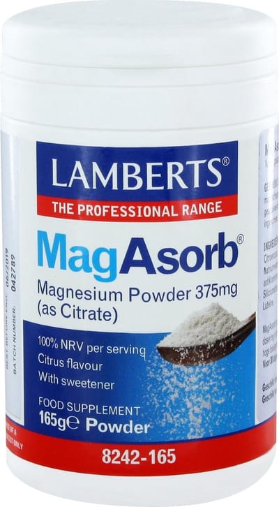 Lamberts MagAsorb (magnesium citraat) poeder 375mg 165 Gram