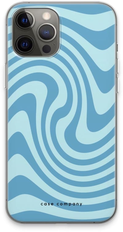 Case Company® - Hoesje geschikt voor iPhone 13 Pro Max hoesje - Swirl Blauw - Soft Cover Telefoonhoesje - Bescherming aan alle Kanten en Schermrand