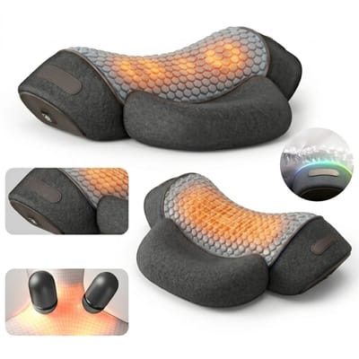 Stervia Nekmassage Kussen - Schoudermassage Kussen - Tractie Massage - Warm Kompres - Cervicale Wervelkolom - Zwart