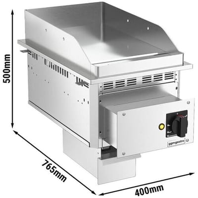 GGM Gastro Elektro Einbau Bratplatte - 4,5 kW - Glatt - Bratfläche: 344x484mm