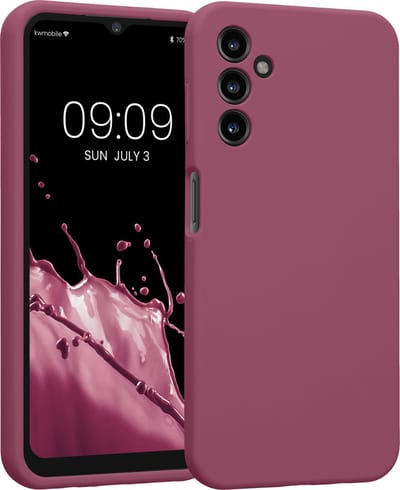 kwmobile telefoonhoesje geschikt voor Samsung Galaxy A14 5G - TPU backcover met siliconen coating - Smartphone case in orchidee paars
