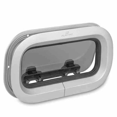 Plastimo T01 Rechthoekige Openklapbare Patrijspoort Transparant 36.9 x 19.3 cm