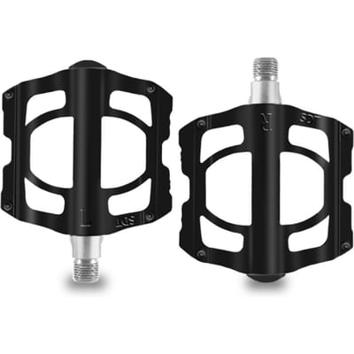 Pédales de vélo de montagne 4 roulements pédales de vélo en alliage d'aluminium pédales de vélo de route vtt noir