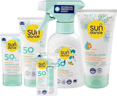 Sundance Zonnebrand Set - Sensitive - Gezicht, lippen, lichaam, kids & aftersun | SPF 50 Hoog | Multipack - Voordeelset - Zonnebescherming voor het hele gezin
