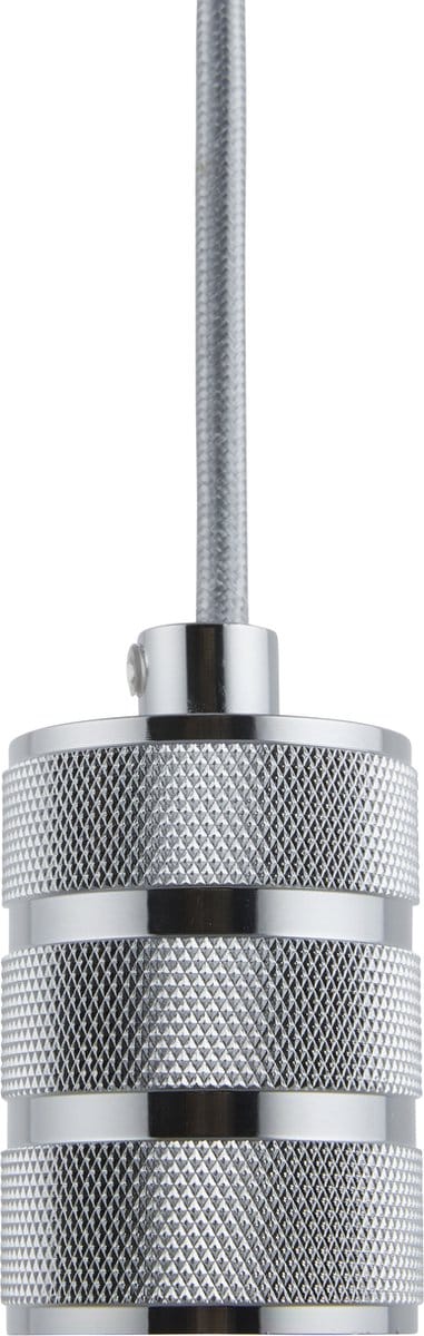 Pendel Chroom E27 Fitting - Retro - 1.5m Snoer - Met Plafondkap