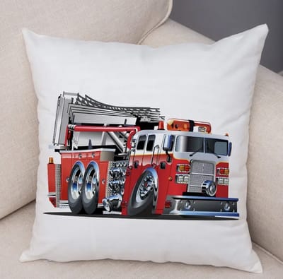 Heroes on Duty Collection Kussenhoes - Brandweerauto - Brandweerwagen - Brandweer - 45x45 cm