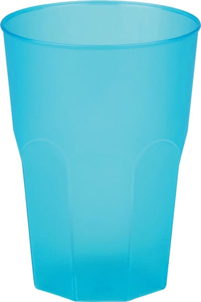 Santex drinkglazen frosted - turquoise - 6x - 300 ml - onbreekbaar kunststof - Cocktailglazen