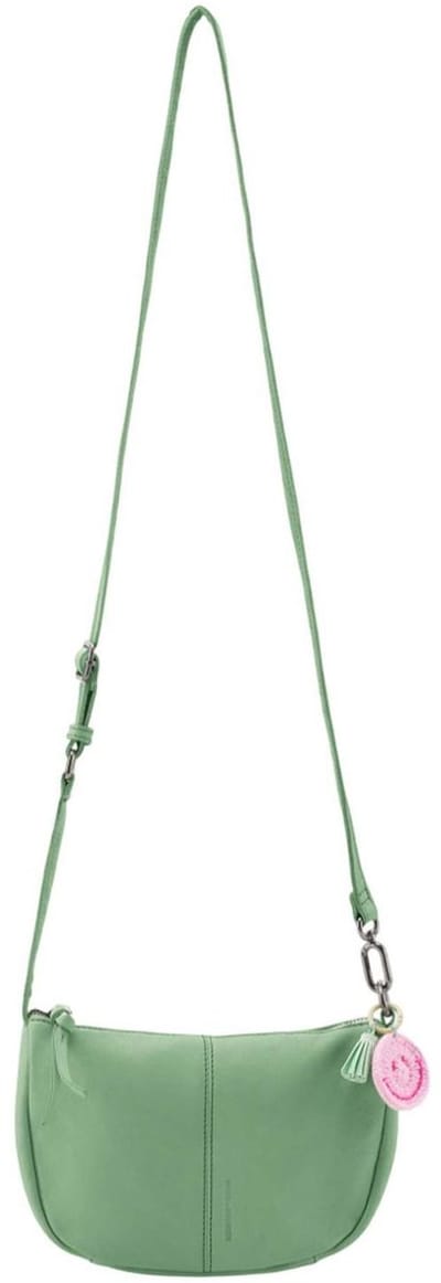 FREDsBRUDER Leren Schoudertas Take A Smile Halfmoon Bag Fresh Mint Mintgroen