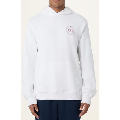 FILA Parella Relaxed Graphic Hoodie Bright White Maat: S | Hoodies Outlet | Heren | Wit