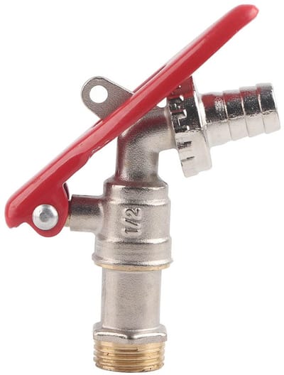 Allecto - Buitenkraan - Vergrendelbare Tuinkraan - Duurzaam Messing - Waterbesparend - Ideaal voor Tuin en Keuken - 1/2 Inch