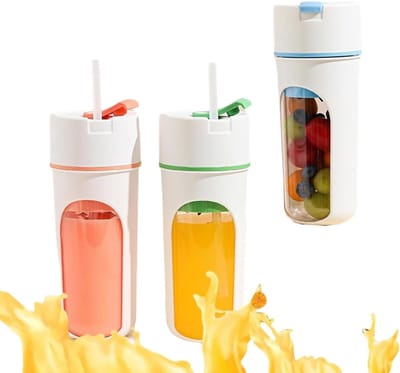 Travel Mixer, Portable Mixer, Blender Bottle, Minimixer, Drink Mixer, Electric Mixer Bottle, Small Mixer（witte sinaasappel）