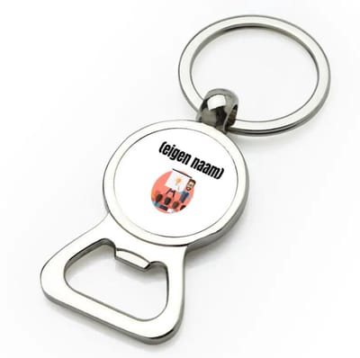 Akyol - docent met studenten met eigen naam flesopener - Docent - meesters of juffen - collega's - verjaardag - afscheidscadeau - geschenk - kado - 9 bij 3 cm