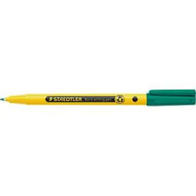 Staedtler Noris fineliner, ronde punt, lijndikte 0,6 mm, inkt op waterbasis, gerecycled kunststof, schrijfkleur groen, 1 stuk