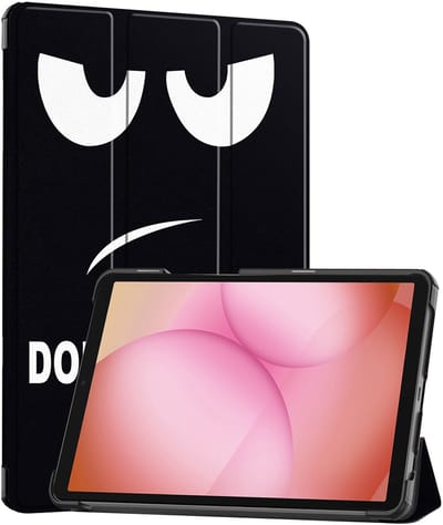 Hoes - Geschikt voor Samsung Galaxy Tab A11 - Dun & Stevig - Trifold Bookcase - Hard Cover - Hardcover Book Case - Tablet Hoesje - Don't Touch Me