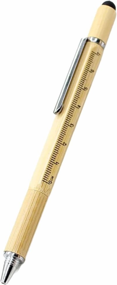 Multitool Pen - Gereedschap Pen - Dagelijks Gebruik - 6-in-1 Functies - 15.3 cm - Zwart