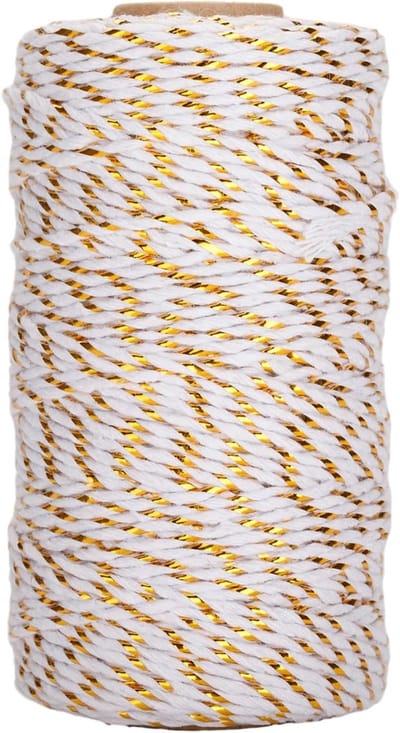 100m Katoenen Touw, 2mm Bakkerstouw voor Kerst, Cadeauverpakking en Creatieve Knutselprojecten