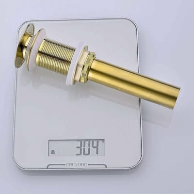 Geschikt voor --wastafel wastafel zonder overloop badkamer，badkamer Pop Up Drain Faucet Assembly Stopper Basin Vanity Sink -geborsteld goud