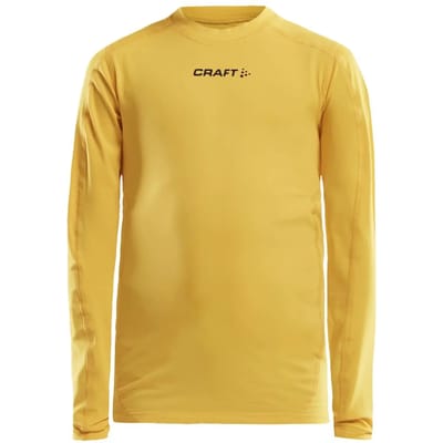 Craft Pro Control Compression Shirt Lange Mouw Kinderen - Geel | Maat: 122/128
