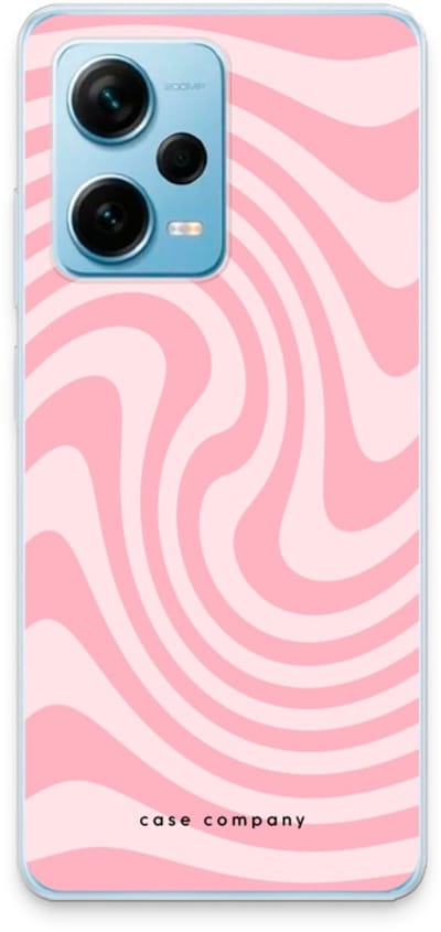 Case Company® - Hoesje geschikt voor Xiaomi Redmi Note 12 Pro Plus hoesje - Swirl Roos - Soft Cover Telefoonhoesje - Bescherming aan alle Kanten en Schermrand