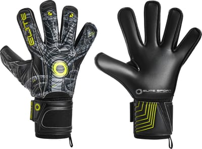 Elite Sport Vibora Keepershandschoenen - Zwart / Fluogeel | Maat: 10