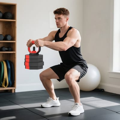 Wishdor - Gewichtenset 4-In-1 - Verstelbaar - Voor Krachttraining Thuis - Kunststof - Rood - 25 Kg