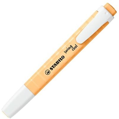 STABILO Swing Cool Pastel - Markeerstift - Perfect Voor Onderweg - Zacht Oranje - Per stuk