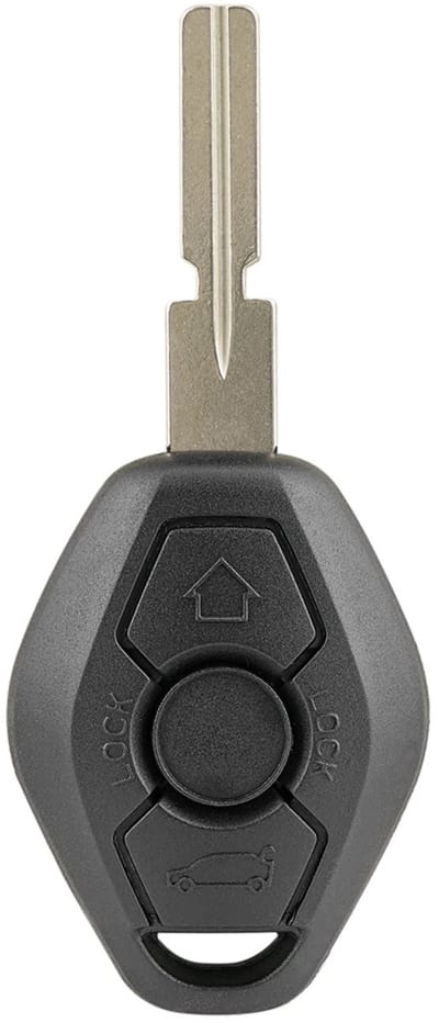 TLVX Sterke Autosleutel Behuizing Geschikt voor BMW 3 serie / 5 serie / 7 serie / X3 / X5 / Z3 / Z4 / E38 / E39 / E46 / Sleutelbaard HU58 / Ter vervanging van Originele Sleutel behuizing / Afstandsbediening Auto / 3 knoppen / Achterklep knop