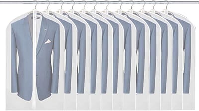 Ademende Kleding Covers Pack van 6 – Waterdichte en Transparante Jurk Covers met Lange Rits
