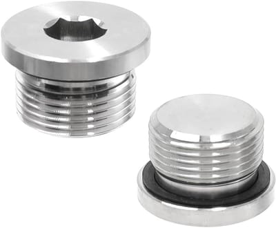2 Stuks 3/4 Inch Binnenzeskant Schroefstop RVS voor Waterleidingen Afdichten