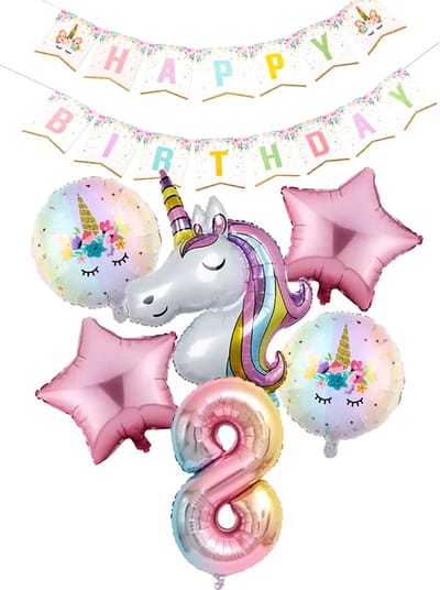 * Snoes * Cijfer 8 ballon Unicorn Plus Pack * Eenhoorn Licht Roze * DIY Slinger* Set van 7 * Grotere Ballonnen en DIY Slinger * Unicorn Licht 8 * Eerste verjaardag * Hoera 8 Jaar * Birthday * Ballon Cijfer 8