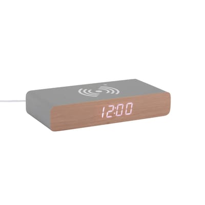 Karlsson Wekker Retro Flat Led - Muisgrijs - 16.1x7.6x3cm - Scandinavisch - Wekker voor slaapkamer - Wekkers