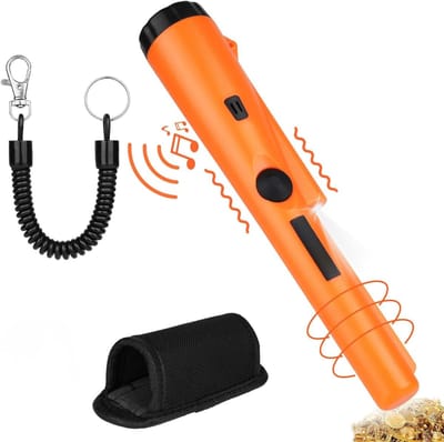 KAD® Metaaldetector - Metaaldetector voor Kinderen - Metaaldetector Kind - Oranje - 10cm x 10cm x 10cm