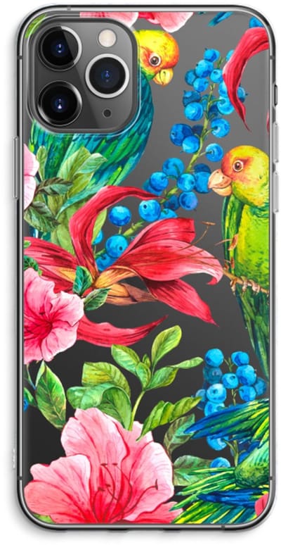 Case Company® - Hoesje geschikt voor iPhone 11 Pro Max hoesje - Papegaaien - Soft Cover Telefoonhoesje - Bescherming aan alle Kanten en Schermrand