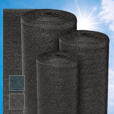 Sol Royal SG80 – Zichtbreeknet Antraciet 10m x 2m – UV-Bescherming –Schaduwdoek 165 g/m² – Balkonscherm HDPE – Inclusief Kabelbinders