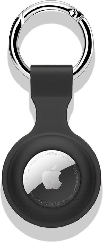 Jumada's Sleutelhanger - Airtag - Siliconen - zwart - Geschikt voor Apple AirTags