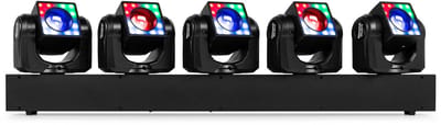 BeamZ Galaxy5 moving head bar - Bar met 5x 40W moving heads - Met pixel ring - RGBW LED’s