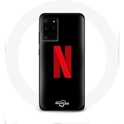 Case voor Samsung Galaxy S11 Plus Netflix Logo rood zwarte achtergrond