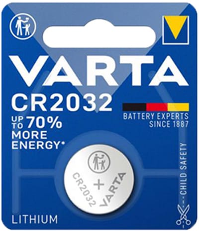 Knoopcel batterij - CR2032 - 3V - 230mAh - Lithium batterij - Button cell battery - Kleine elektronica - Jonyx