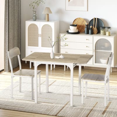MODFU - Eethoek - Inklapbare Tafel En Ruimtebesparend - Voor Keuken En Eetkamer - MDF - Naturel - 110 X 70 X 75 Cm