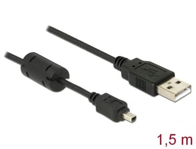 Delock Camera cable USB-B mini 4 pin male to USB-A 1,5 m male